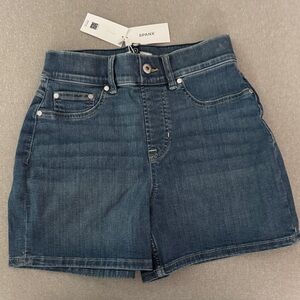 SPANX Dark Blue Denim Shorts